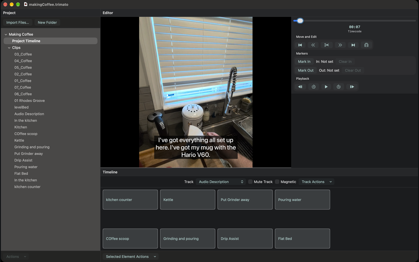 Portrait layout giving the upright preview space beside the editing controls.